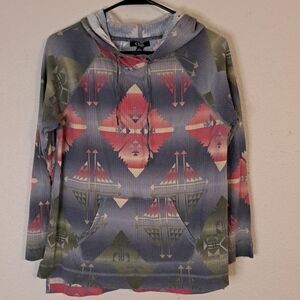 Chaps waffle hoodie shirt top size medium